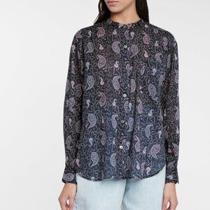 ISABEL MARANT ETOILE "Mexica" Cotton Voile Button Up Shirt NWOT/sz 34= US 2